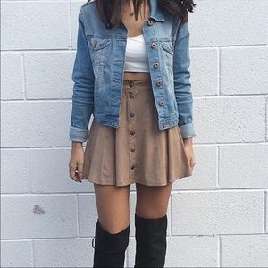 Brown button up skirt